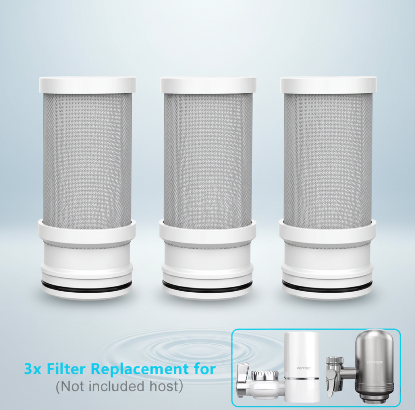 3X Replacement Filter for Faucet Water Purifier