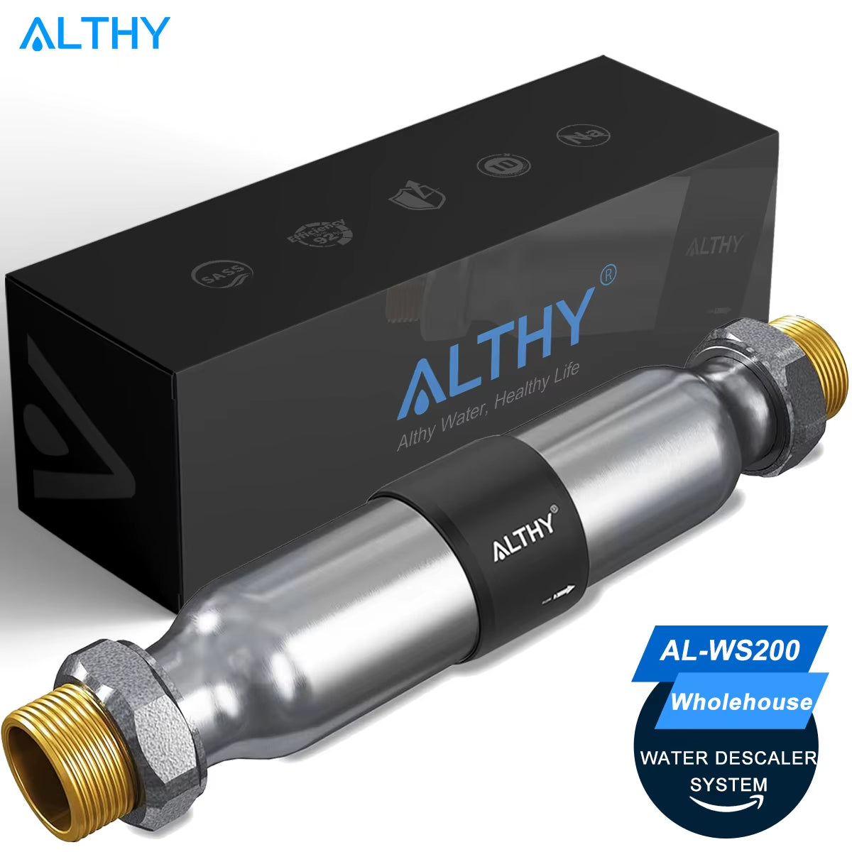 AL-WS200 Whole House Water Descaler Scale Inhibition Softener System Large Flow anti Limescale Corrosion & Hard Water