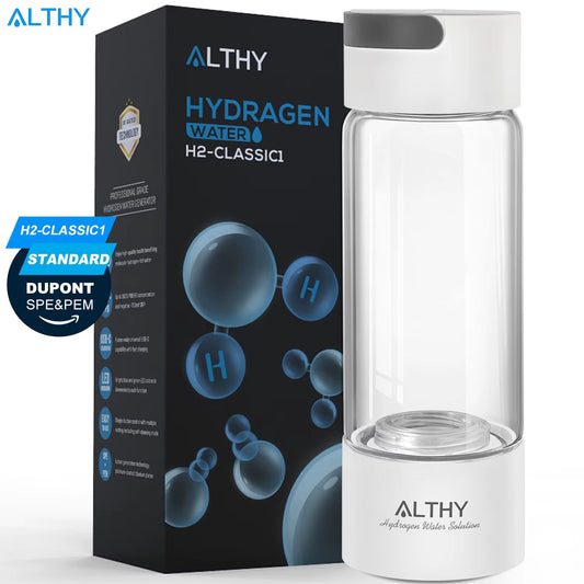 Hydrogen Rich Water Generator Bottle Cup - Dupont SPE PEM Dual Chamber Maker Lonizer - H2 Inhalation Device