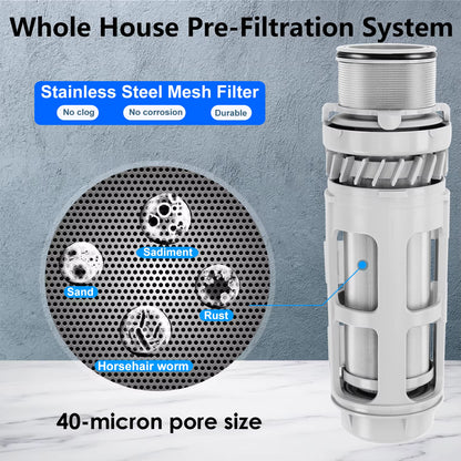 PRE-AUTO2 Automatic Flushing Backwash Prefilter Spin down Sediment Water Filter Central Whole House Purifier System