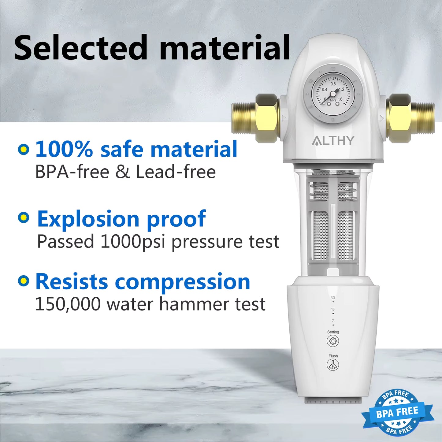 PRE-AUTO2 Automatic Flushing Backwash Prefilter Spin down Sediment Water Filter Central Whole House Purifier System