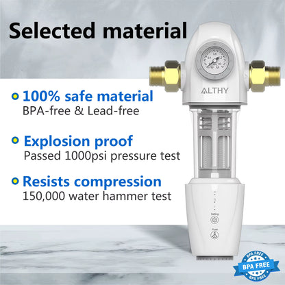 PRE-AUTO2 Automatic Flushing Backwash Prefilter Spin down Sediment Water Filter Central Whole House Purifier System