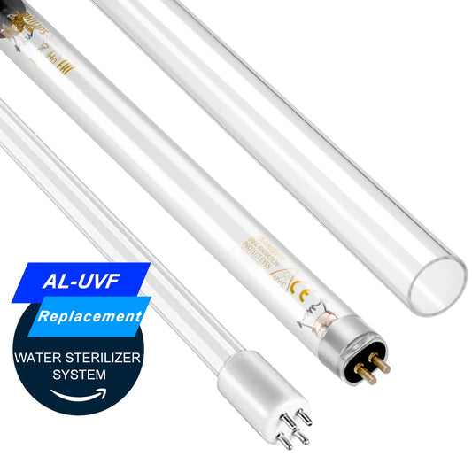 (2X Lamp + 1X Quartz Tubes) Replacement for  UV Water System 1GPM / 2GPM / 6GPM / 12GPM