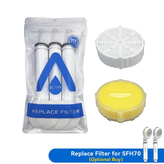 SFH70&SFH70VC Filter Repalacement,Pp Conton,Calcium Sulfite,Vitamin C Filterreduce Chlorine Heavy Metal,Softener Water