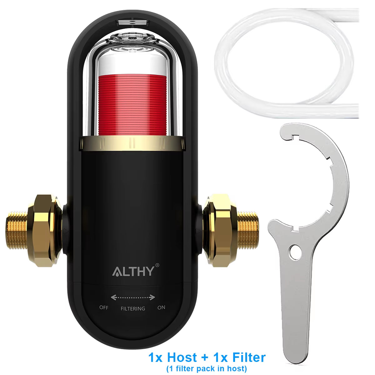 PRE-U8 Bionic Gill + Stainless Steel Mesh Pre Filter Whole House Spin down Sediment Water Filter Purifier Backwash