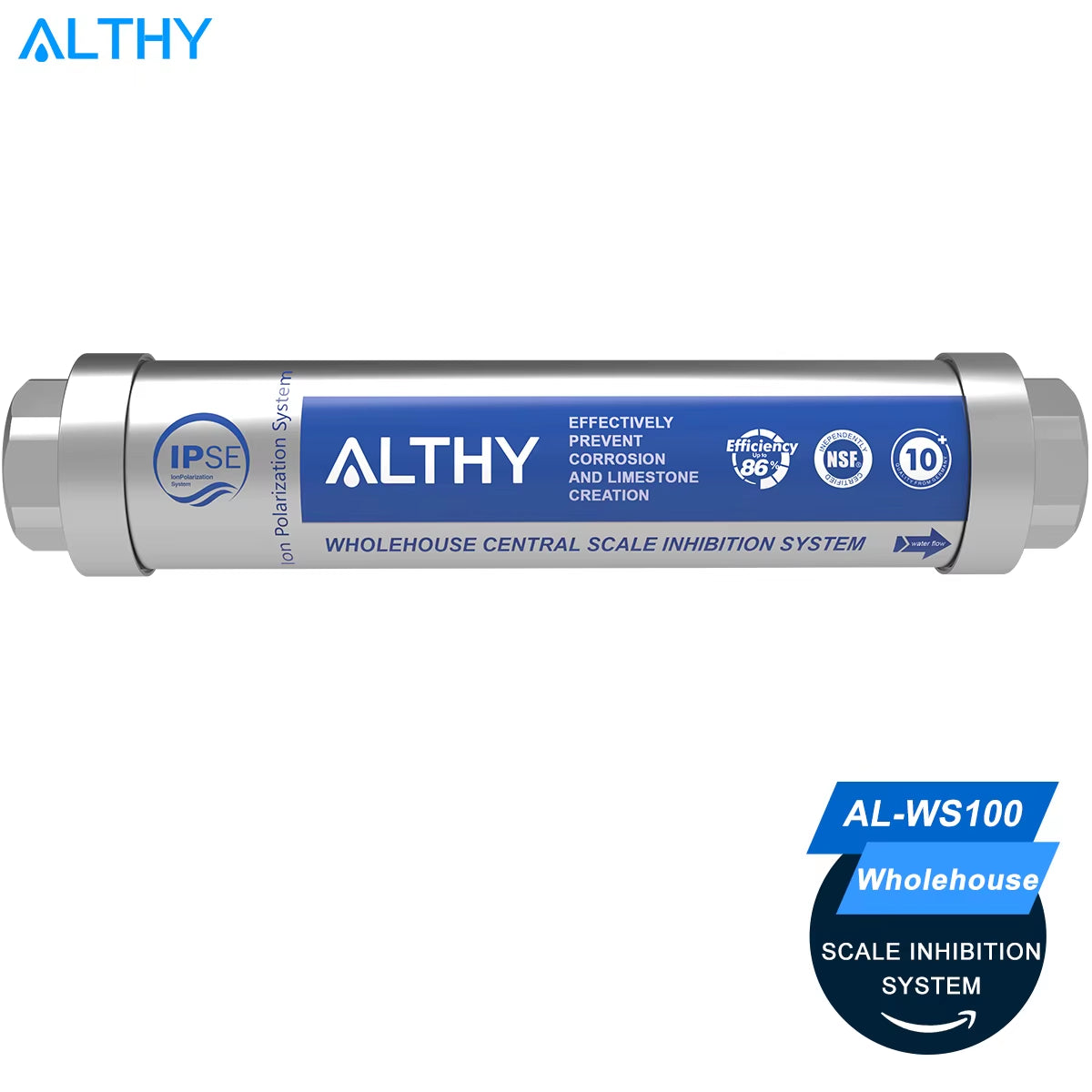 AL-WS100 IPS Whole House Water Descaler Scale Inhibition Softener System Machine anti Limescale Corrosion & Hard Water